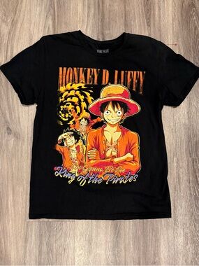 One Piece Monkey D. Luffy Black Graphic Tee
